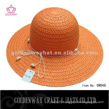 Fashion Orange Paper Braid Lady Hat GW048 summer beach hat
